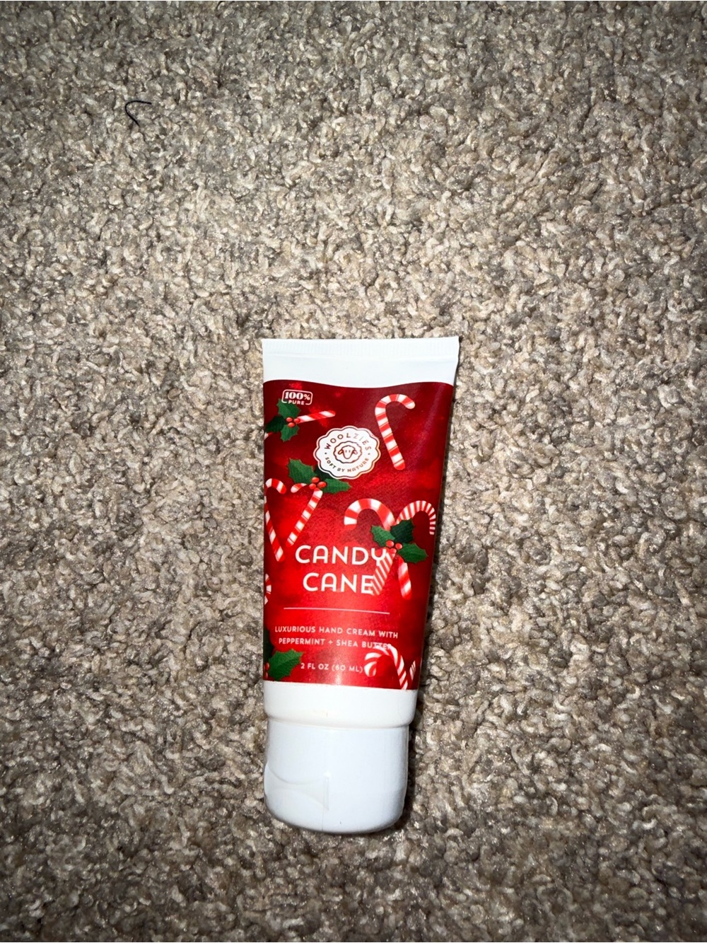 Woolzies - Candy Cane Hand Cream Tube - Festive Red Peppermint